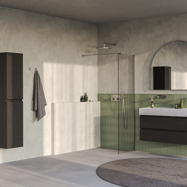BRAUER Oblivion inloopdouche helder glas 60x200 incl. glascoating PVD RVS-kleurig geborsteld GS-OBI1H60200NG
