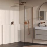 BRAUER Oblivion inloopdouche helder glas 70x200 incl. glascoating PVD koper geborsteld GS-OBI1H70200GK