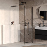 BRAUER Oblivion inloopdouche helder glas 70x200 incl. glascoating mat zwart GS-OBI1H70200MZ