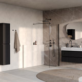 BRAUER Oblivion inloopdouche helder glas 70x200 incl. glascoating mat zwart GS-OBI1H70200MZ