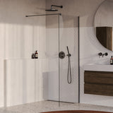 BRAUER Oblivion inloopdouche helder glas 80x200 incl. glascoating PVD gunmetal geborsteld GS-OBI1H80200GM