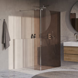 BRAUER Oblivion inloopdouche brons glas 120x200 met zijwand 30 incl. glascoating chroom GS-OBI2B12030200CE