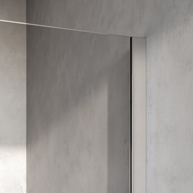 BRAUER Oblivion inloopdouche helder glas 110x200 met zijwand 40 incl. glascoating chroom GS-OBI2H11040200CE