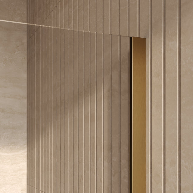 BRAUER Oblivion inloopdouche helder glas 120x200 met zijwand 30 incl. glascoating PVD goud geborsteld GS-OBI2H12030200GG