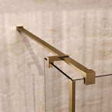 BRAUER Oblivion inloopdouche helder glas 120x200 met zijwand 30 incl. glascoating PVD goud geborsteld GS-OBI2H12030200GG