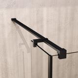 BRAUER Oblivion inloopdouche helder glas 130x200 met zijwand 40 incl. glascoating mat zwart GS-OBI2H13040200MZ