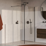 BRAUER Oblivion inloopdouche helder glas 90x200 met zijwand 30 incl. glascoating PVD gunmetal geborsteld GS-OBI2H9030200GM