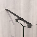 BRAUER Oblivion inloopdouche helder glas 90x200 met zijwand 40 incl. glascoating PVD gunmetal geborsteld GS-OBI2H9040200GM