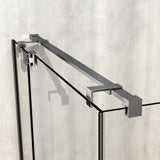 BRAUER Stellar douchecabine met draaideur helder glas 100x80x200 omkeerbaar incl. glascoating PVD RVS-kleurig geborsteld GS-SRC1H10080200NG