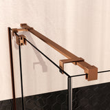 BRAUER Stellar douchecabine met draaideur helder glas 100x90x200 omkeerbaar incl. glascoating PVD koper geborsteld GS-SRC1H10090200GK