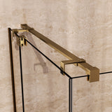 BRAUER Stellar douchecabine met draaideur helder glas 120x100x200 omkeerbaar incl. glascoating PVD goud geborsteld GS-SRC1H120100200GG