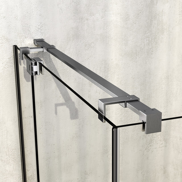 BRAUER Stellar douchecabine met draaideur helder glas 120x100x200 omkeerbaar incl. glascoating PVD RVS-kleurig geborsteld GS-SRC1H120100200NG