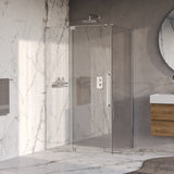 BRAUER Stellar douchecabine met draaideur helder glas 120x90x200 omkeerbaar incl. glascoating chroom GS-SRC1H12090200CE