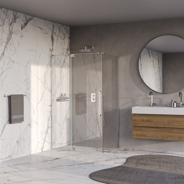 BRAUER Stellar douchecabine met draaideur helder glas 120x90x200 omkeerbaar incl. glascoating chroom GS-SRC1H12090200CE