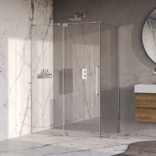 BRAUER Stellar douchecabine met draaideur helder glas 140x90x200 omkeerbaar incl. glascoating chroom GS-SRC1H14090200CE