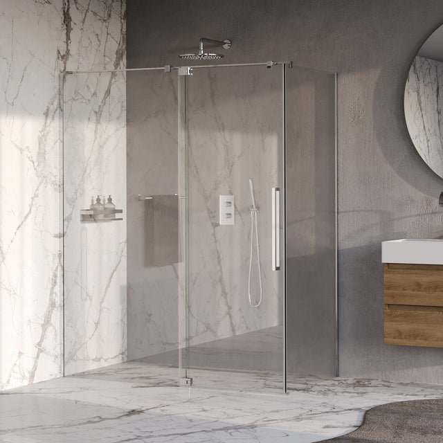 BRAUER Stellar douchecabine met draaideur helder glas 160x100x200 omkeerbaar incl. glascoating chroom GS-SRC1H160100200CE