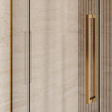 BRAUER Stellar douchecabine met draaideur helder glas 160x100x200 omkeerbaar incl. glascoating PVD goud geborsteld GS-SRC1H160100200GG