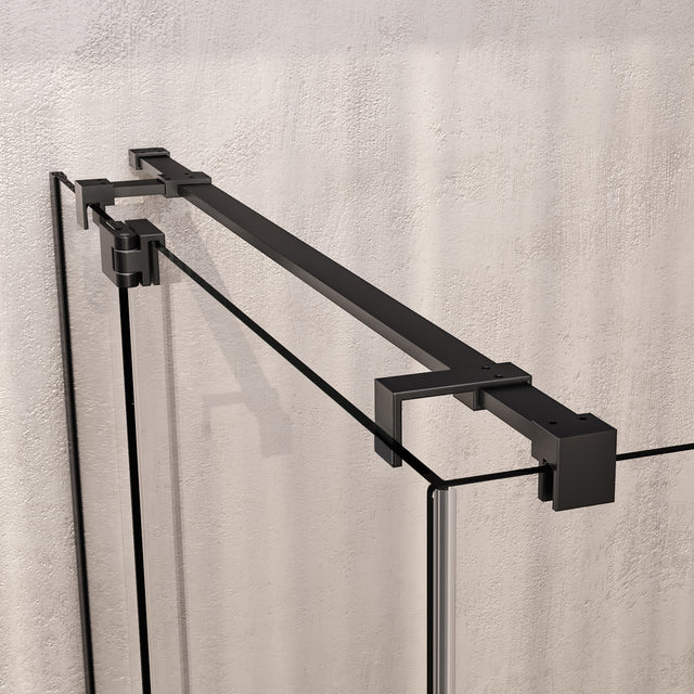 BRAUER Stellar douchecabine met draaideur helder glas 160x80x200 omkeerbaar incl. glascoating mat zwart GS-SRC1H16080200MZ