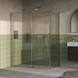 BRAUER Stellar douchecabine met draaideur helder glas 160x80x200 omkeerbaar incl. glascoating PVD RVS-kleurig geborsteld GS-SRC1H16080200NG