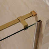 BRAUER Stellar nisdeur 2-delig draaiend helder glas 100x200 omkeerbaar incl. glascoating PVD goud geborsteld GS-SRN1H100200GG