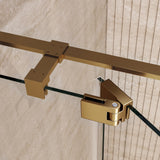 BRAUER Stellar nisdeur 2-delig draaiend helder glas 100x200 omkeerbaar incl. glascoating PVD goud geborsteld GS-SRN1H100200GG