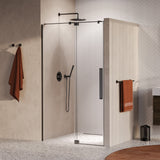 BRAUER Stellar nisdeur 2-delig draaiend helder glas 100x200 omkeerbaar incl. glascoating PVD gunmetal geborsteld GS-SRN1H100200GM