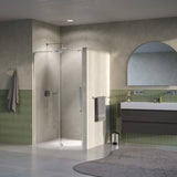 BRAUER Stellar nisdeur 2-delig draaiend helder glas 100x200 omkeerbaar incl. glascoating PVD RVS-kleurig geborsteld GS-SRN1H100200NG