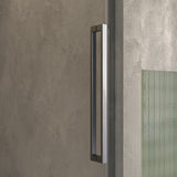 BRAUER Stellar nisdeur 2-delig draaiend helder glas 120x200 omkeerbaar incl. glascoating PVD RVS-kleurig geborsteld GS-SRN1H120200NG