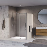 BRAUER Stellar nisdeur 2-delig draaiend helder glas 140x200 omkeerbaar incl. glascoating chroom GS-SRN1H140200CE