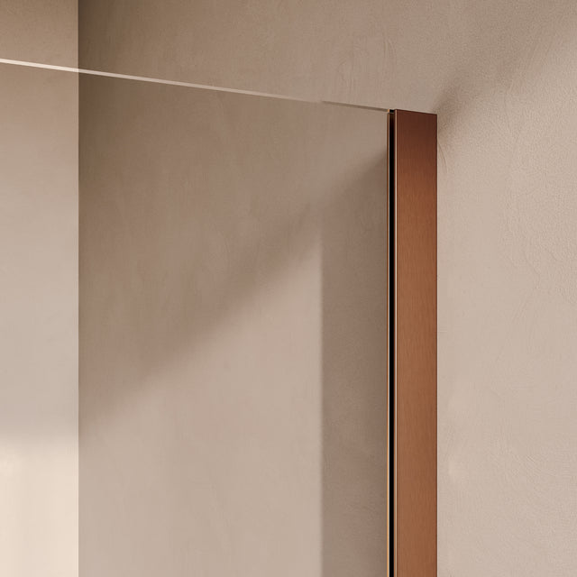 BRAUER Stellar nisdeur 2-delig draaiend helder glas 140x200 omkeerbaar incl. glascoating PVD koper geborsteld GS-SRN1H140200GK