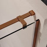 BRAUER Stellar nisdeur 2-delig draaiend helder glas 140x200 omkeerbaar incl. glascoating PVD koper geborsteld GS-SRN1H140200GK