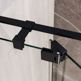 BRAUER Stellar nisdeur 2-delig draaiend helder glas 140x200 omkeerbaar incl. glascoating mat zwart GS-SRN1H140200MZ