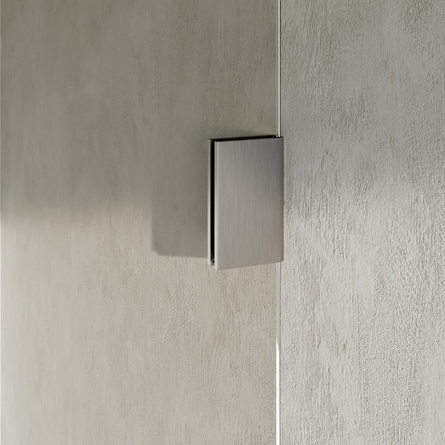 BRAUER Void douchecabine met draaideur helder glas 100x100x200 incl. glascoating PVD RVS-kleurig geborsteld GS-VOC1H100100200NG