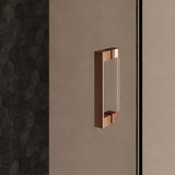 BRAUER Void douchecabine met draaideur helder glas 100x120x200 incl. glascoating PVD koper geborsteld GS-VOC1H100120200GK