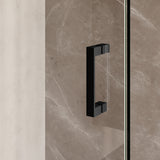 BRAUER Void douchecabine met draaideur helder glas 100x140x200 incl. glascoating mat zwart GS-VOC1H100140200MZ