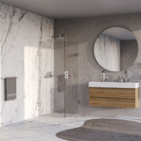 BRAUER Void douchecabine met draaideur helder glas 80x100x200 incl. glascoating chroom GS-VOC1H80100200CE