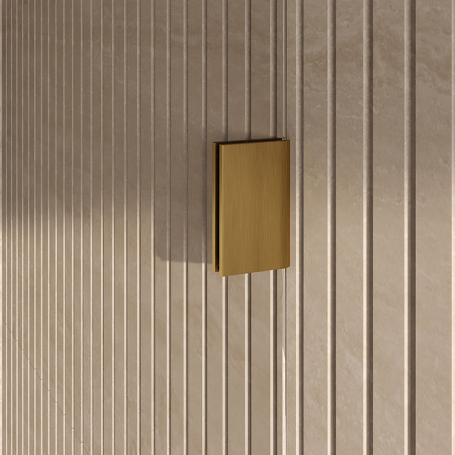 BRAUER Void douchecabine met draaideur helder glas 80x100x200 incl. glascoating PVD goud geborsteld GS-VOC1H80100200GG