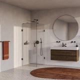 BRAUER Void douchecabine met draaideur helder glas 80x100x200 incl. glascoating PVD gunmetal geborsteld GS-VOC1H80100200GM