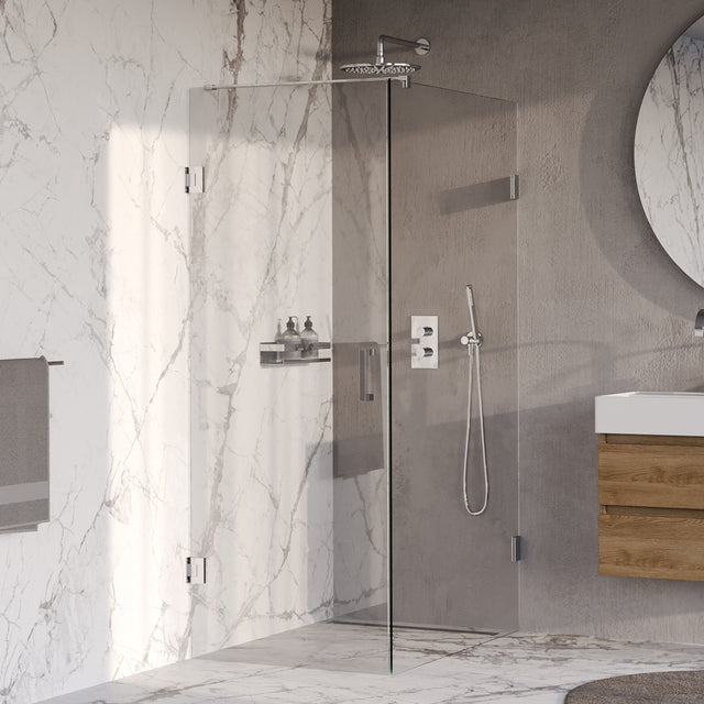 BRAUER Void douchecabine met draaideur helder glas 80x120x200 incl. glascoating chroom GS-VOC1H80120200CE