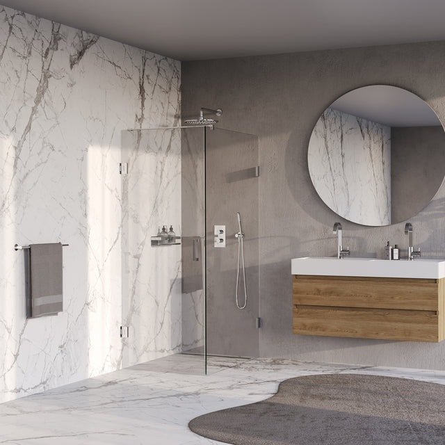 BRAUER Void douchecabine met draaideur helder glas 80x120x200 incl. glascoating chroom GS-VOC1H80120200CE