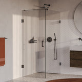 BRAUER Void douchecabine met draaideur helder glas 80x120x200 incl. glascoating PVD gunmetal geborsteld GS-VOC1H80120200GM
