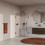 BRAUER Void douchecabine met draaideur helder glas 80x80x200 incl. glascoating PVD gunmetal geborsteld GS-VOC1H8080200GM