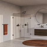 BRAUER Void douchecabine met draaideur helder glas 90x140x200 incl. glascoating PVD gunmetal geborsteld GS-VOC1H90140200GM