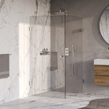 BRAUER Void Carving douchecabine met draaideur helder glas 100x120x200 incl. glascoating chroom GS-VOCC1H100120200CE