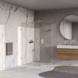 BRAUER Void Carving douchecabine met draaideur helder glas 100x140x200 incl. glascoating chroom GS-VOCC1H100140200CE