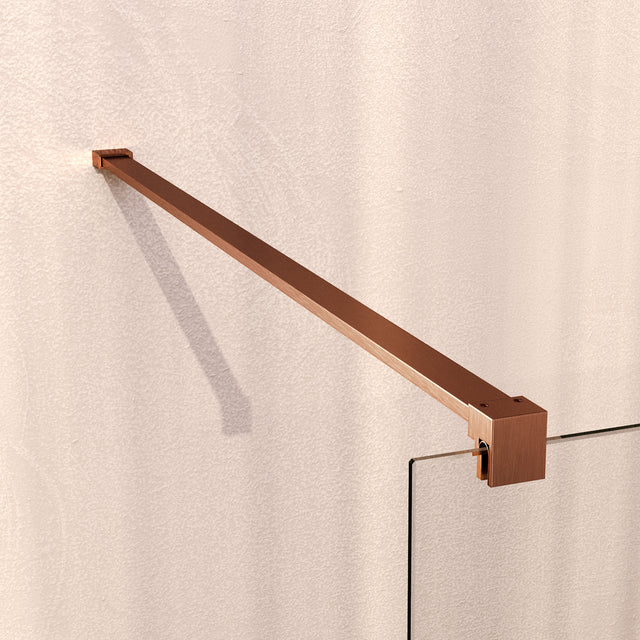 BRAUER Void Carving douchecabine met draaideur helder glas 100x140x200 incl. glascoating PVD koper geborsteld GS-VOCC1H100140200GK