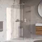 BRAUER Void Carving douchecabine met draaideur helder glas 80x120x200 incl. glascoating chroom GS-VOCC1H80120200CE