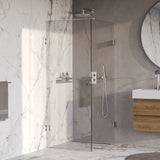 BRAUER Void Carving douchecabine met draaideur helder glas 90x100x200 incl. glascoating chroom GS-VOCC1H90100200CE