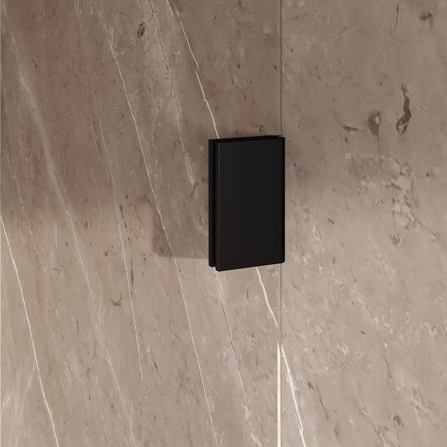 BRAUER Void Carving douchecabine met draaideur helder glas 90x120x200 incl. glascoating mat zwart GS-VOCC1H90120200MZ