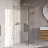 BRAUER Void Carving douchecabine met draaideur helder glas 90x90x200 incl. glascoating chroom GS-VOCC1H9090200CE